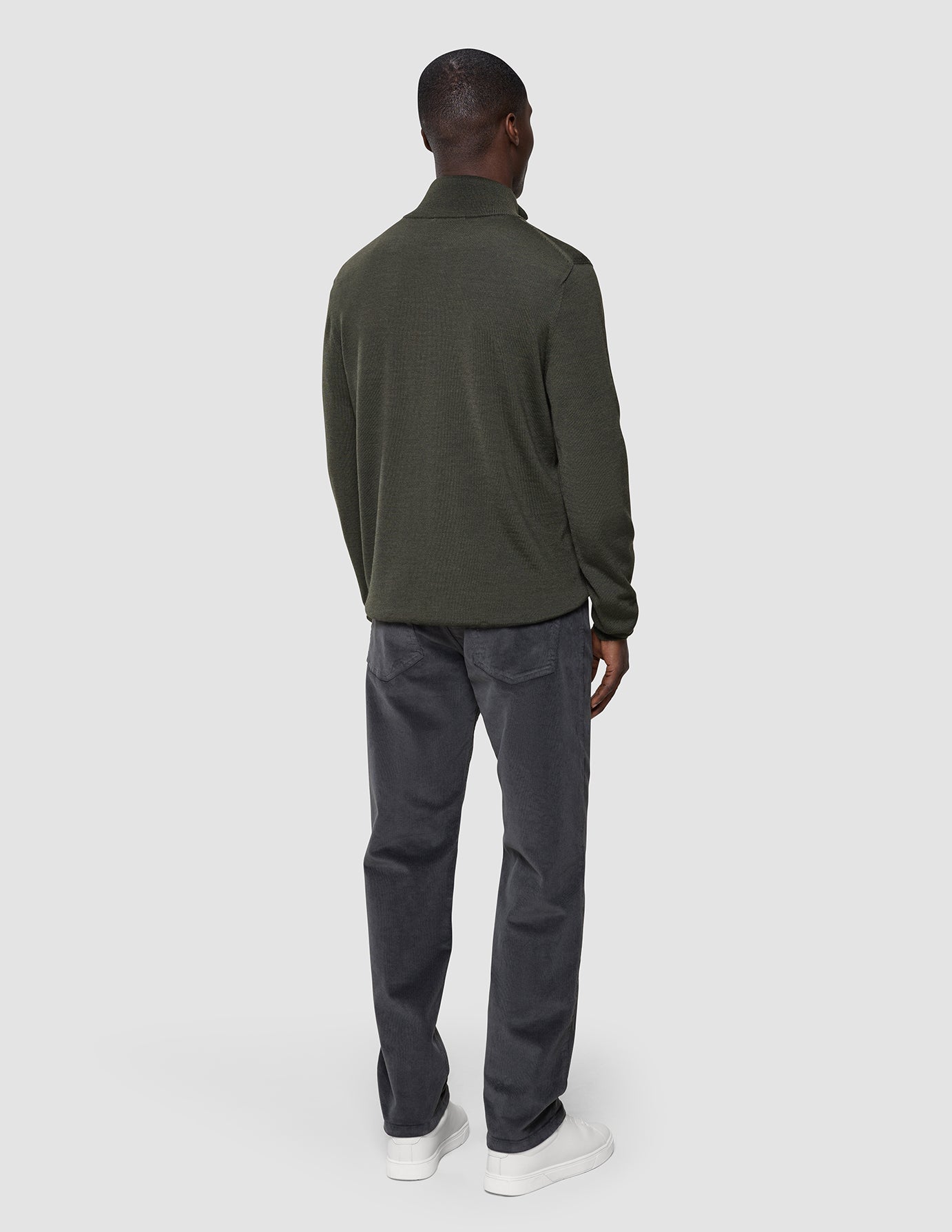 Seamless Premium Merino Knit Half Zip Green Night